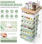 SYKIARIOL Rolling Cart with 6 Drawers,Art Craft Organizer and Storage,Green - Image 4