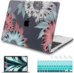 Mektron for MacBook Pro 16 inch A2141 Case 2020 2019 Release with Retina Display & Touch Bar & Touch ID, Blooming Chrysanthemums Plastic Hard Shell Cover Keyboard Skin Screen Protector Dust Plug by Mektron