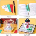 3D Memo Pad Time Piece Calendar 2027, 3D Tear-Off Art Desk Calendar 2027, Creative 3D Memo Pad Paper Art Tree House DIY Paper Carving Decoration (Christmas Snowman) - Image 6