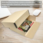 Golden State Art, Archival Drop Front Storage Box, Tan-11.75x15.25x3 Inch - Image 2