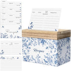 R HORSE Wooden Recipe Box with Cards & Dividers for Cooking Lover Kitchen by RHORSE