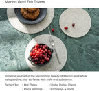 Graf Lantz - Trivets for Hot Dishes - Heat Resistant 100% Merino Wool - Hot Pads for Kitchen, Countertops, Tables, Sizzling Dishes, Pots & Pans - Home Decor, Kitchen Accessories - 12", Granite - Image 3