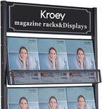 floor magazine rack brochure display stand for offices and public reception area，literature rack with 4 Universal wheels (70"×27×13.8") - Image 6