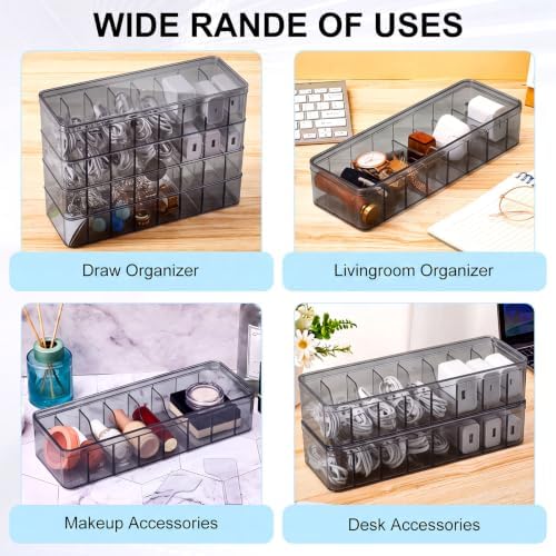 Tatuo Cord Organizer for Drawer Desktop, Gray, 4 Pack - Image 6