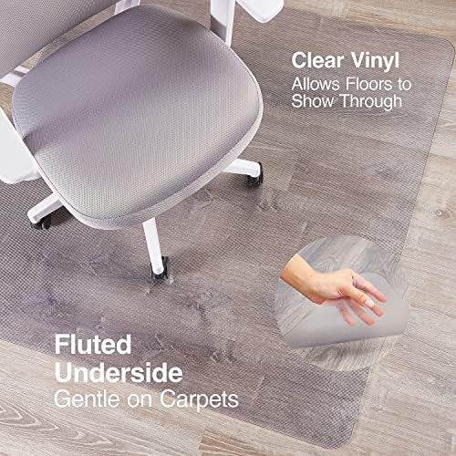 Staples Medium-Pile Carpet & Hard Floor Chair Mat, 46x48 Inch - Image 3