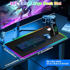 RGB Gaming Mouse Pad with Magnetic Wireless Charging & Foldable Phone Stand - Image 5