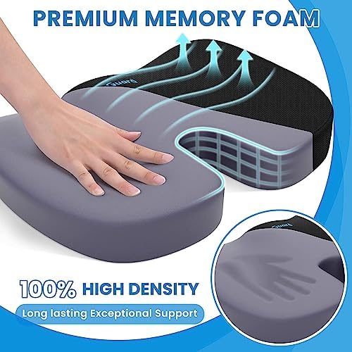 TushGuard Memory Foam Seat Cushion for Office Chair, Car Seat, Black, XXL - Image 3