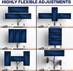 VIVO Pneumatic Arm Triple Ultrawide Monitor Wall Mount for Up to 49 inch Screens with Height Adjustment, Heavy Duty, Holds 3 Ultra Wides Up to 35.2 lbs, Black, MOUNT-VW300D - Image 6