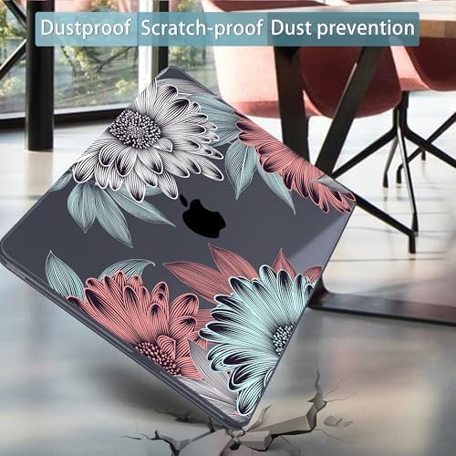 Mektron Case for 2026 MacBook Neo 13-inch A18 Pro chip A3404 Laptop Cover with 13-inch (Diagonal) Liquid Retina Display+ Keyboard Cover+ Screen Protector, Blooming Chrysanthemums - Image 6