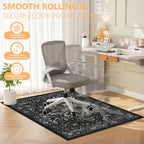 Office Chair Mat for Hardwood Floor & Tile Floor,36"X 48"-Square Black - Image 4