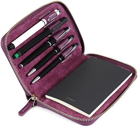 Londo Genuine Leather Padfolio – Portfolio Folder with Pencil Holder, Notepad & Zipper Closure for Business, Office & Travel by Londo