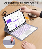 Touch Keyboard Case for Samsung Galaxy Tab S11 Ultra 14.6 Inch 2025, Galaxy Tab S11 Ultra Case Keypad with Precise Trackpad, Backlit Keyboard Cover with Pen Holder for Samsung Tablet 14.6'', Lavender - Image 5