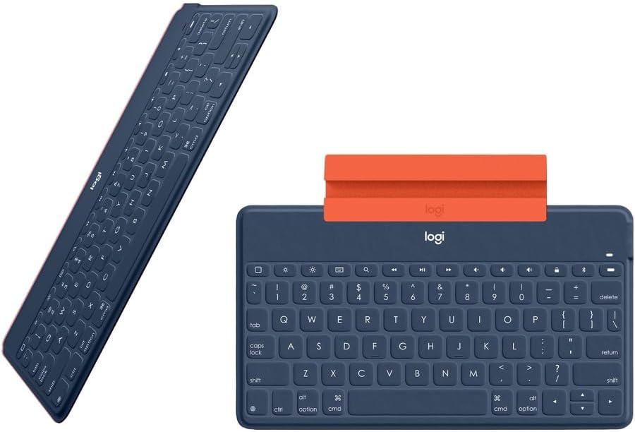Logitech Keys-to-Go Super-Slim and Super-Light Bluetooth Keyboard for iPhone, iPad, Mac and Apple TV, Including iPad Air 5th Gen (2022) - Classic Blue - Image 4