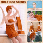 Peryiter 3 Pcs Fall Bath Towels Set, Fall Tree, Orange - Image 5