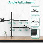 WALI Dual Monitor and Laptop Stand for 17" Notebook and 27" Screens - Image 4