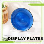 CroBlissful Tabletop Acrylic Display Stand 12 x 6 x 12 Inch Clear Easel Acrylic Book Display Holder Artwork Storage Rack for Picture Frame Albums Record Magazine Tablet Canvas Board(Clear) - Image 6