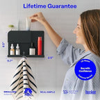 WallShelfie Bedside Wall Organizer & Dorm Decor for Dorm Room - Black - Image 6