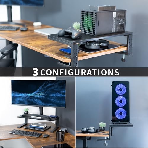 VIVO Black Clamp-on 22 in Desk Extension Shelf, DESK-SHELF22B - Image 5