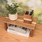Kitchen Cabinet Counter Shelf Acacia Wood Desktop Organizer Shelf - Image 2