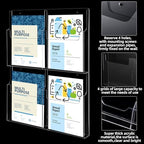 RattanView 2 Pcs Brochure Holder Wall Mount Acrylic Magazine Display - Image 5