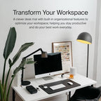 Orbitkey Slim Leather Desk Mat - Black Desk Pad - Image 2