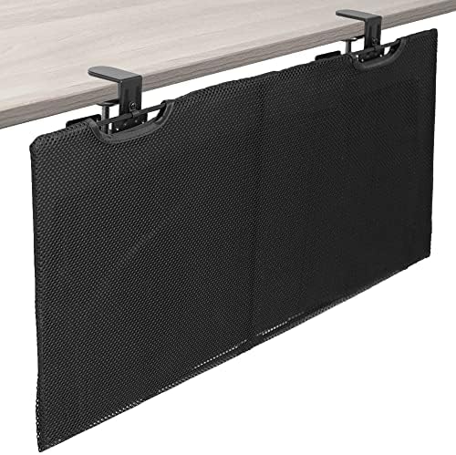 VIVO Black Clamp-on 30 inch Desk Cable Management Sleeve, DESK-SKIRT-30P by VIVO