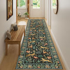 DUKINO 2.6x10 Washable Runner Rug, Non Slip Animal Rug for Hallway, Black - Image 6