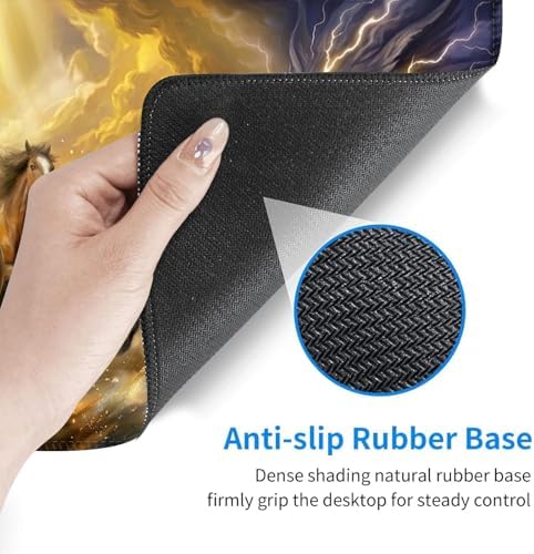 Desk Mat, Mouse Pad with Wrist Rest, 4-in-1 Large Mouse Pads for Desk, Ergonomic Mouse Pad and Keyboard Wrist Rest Gaming Keyboard Mat for Office,Running Horse - Image 3