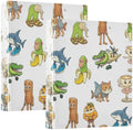 ALAZA Italian Brainrot Meme Pattern 3 Ring Binder 1.5 Inch Three Ring Office Binders w/clipboard & 3 Pockets, Hold 200 Sheets, 2 pcs by ALAZA