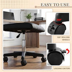 Wesiti Under Desk Foot Rest with Wheels, Adjustable Rolling Foot Stool Ottoman with Lockable Casters, PU Padded Leg Support for Office, Home, Pedicure & Workstation - Image 6