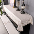 Upright Piano Cover Electronic Piano Keyboard Cover Piano Chair Cover Exquisite Embroidery Fashionable and Elegant Dust Cover With Frills (Piano Top Towel 200 * 90cm, Coffee Color) by PCLOOV