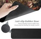 3Pcs Mouse Pad Set, Dark Art Flowers Large Gaming Mouse Pad with Stitched Edge, Ergonomic Memory Foam Keyboard Wrist Support and Mouse Wrist Rest Cushion, Pain Relief Non-Slip Desk Pad Combo - Image 4