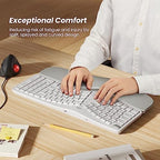 Nulea RT05 Wireless Ergonomic Keyboard, Split Keyboard with Wrist Rest, USB-C Charging, 7-Color Backlight, Natural Typing, Bluetooth and USB Connectivity, Compatible with Windows,Mac - Image 2