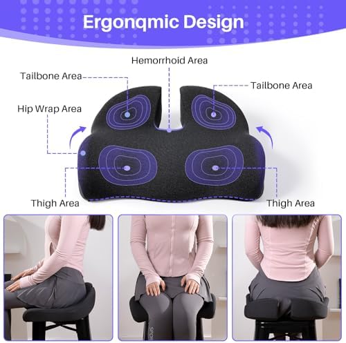 Ergonomic Seat Cushion, Office Chair Cushion for Sciatica Support - Image 4