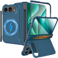NINKI for iPhone Duo Case with Stylus Holder & Pen & Invisible Kickstand, Magnetic Screen Protector Hinge Shockproof Fold Phone Cover for iPhone Duo Case with Pen Holder and Hidden Stand 2026 – Blue by NINKISmartAccessories