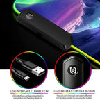 RGB Dragon Under Aurora Sky Gaming Desk Mat & Mouse Pad, XL - Image 4