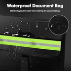 Large Fireproof Document Bag for Home Safe Storage, 24 x 12 x 12in, Black - Image 4