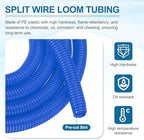 MECCANIXITY 1 1/4" 20ft Split Wire Loom Tubing w/Installation Tool Blue - Image 3