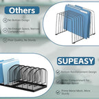 SUPEASY 9-Section File Organizer for Desk, Metal File Folder Holder, Black - Image 2