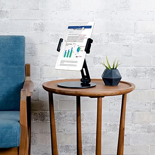 Rotating Tablet Stand,360°Rotatable Retail Kiosk Holder,Aluminum Commercial POS Display Stand for Microsoft Surface,iPad 10,Galaxy Tabs-7''-13''Tablets for Business,Office,Reception Kitchen,Home-Black - Image 7