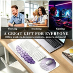 Gel Wrist Rest and Cloud Mouse Pad, for Keyboards and Mice - Ergonomic Pink Keyboard Wrist Rest Set, Relieves Pain from Typing/Computer/Laptop/Gaming/Home/Office Purple - Image 7