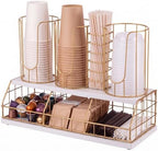 Geelin 18oz Adjustable Coffee Cup Dispenser with Wooden Base by Geelin