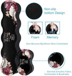 Large Mouse Pad with Wrist Support Set,Memory Foam Keyboard Wrist Rest +XXL Extended Gaming Mouse Pad + Ergonomic Mouse Wrist Pad,Peony Flower Inspirational Quotes Office Black Desk Pad for Women Men - Image 7
