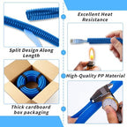Oleitodh 100 ft 3/4 in OD Blue Split Wire Loom Tubing, with 50 Ties & Tool - Image 3