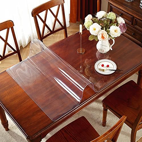 OstepDecor 19 x 63 in Clear Table Protector, Plastic Table Cover 2mm Thick - Image 2
