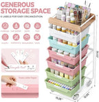 SYKIARIOL 6 Drawer Rolling Cart for Craft Storage,Utility Cart,Colourful - Image 3