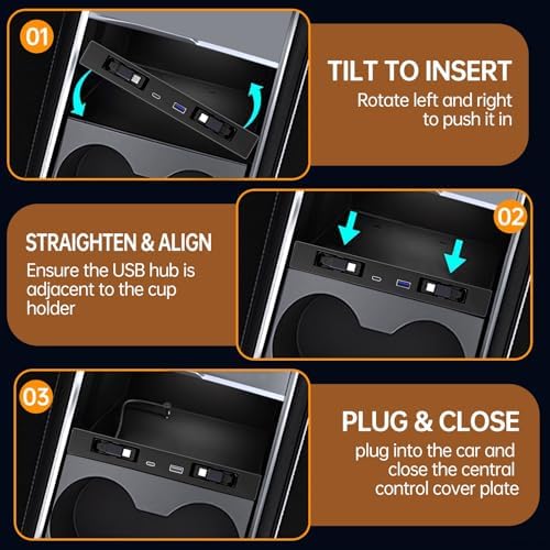 USB Hub for Tesla Model Y Juniper 3 Highland Y L with Dual Type-C - Image 6