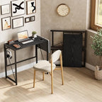 31.5" Folding Computer Desk with Headphone Hook & Storage Bag - Image 2