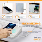 NEXTLUXE Glass Desk Whiteboard with Wireless Charger - Desktop Whiteboard with Storage, Weekly Planner, Dry Erase Pad, Organizer Drawer for Home, School, Office Gadgets – White - Image 6