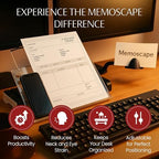 MemoScape Adjustable in-Line Document Holder for Typing | Reduces Neck Strain, Improves Focus, Boosts Desk Organization, and Workflow | Paper Holder Stand for Desk and Home Office - Black (VUR 2060) - Image 4